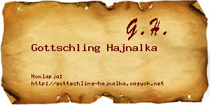 Gottschling Hajnalka névjegykártya